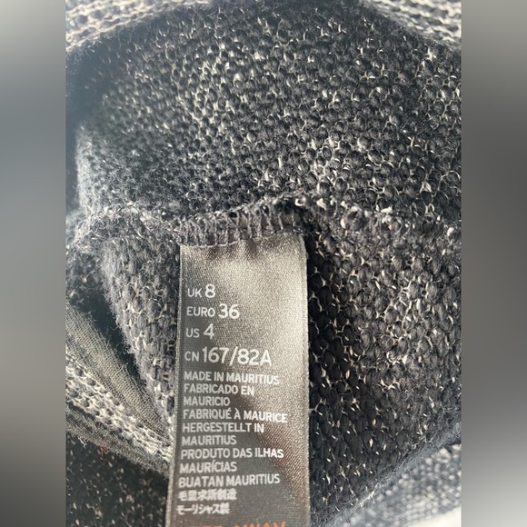 TOPSHOP Nordstrom NWT Marled Gray Open-Front Sweater - Picture 6 of 8